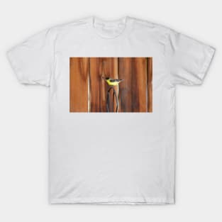 Gold Finch and Old Wooden Fence T-Shirt